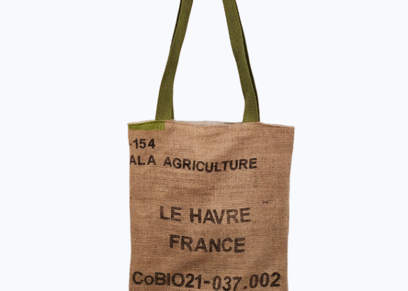 Tote bag reciclada de tela de saco de café