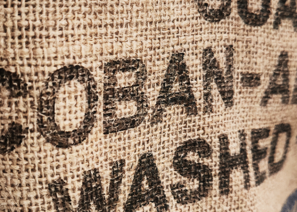 Tote bag reciclada de tela de saco de café